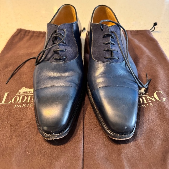 LondinG Paris HERACLEE 471 SMOOTH LEATHER AND SUEDE UK size 6 - Picture 2 of 12